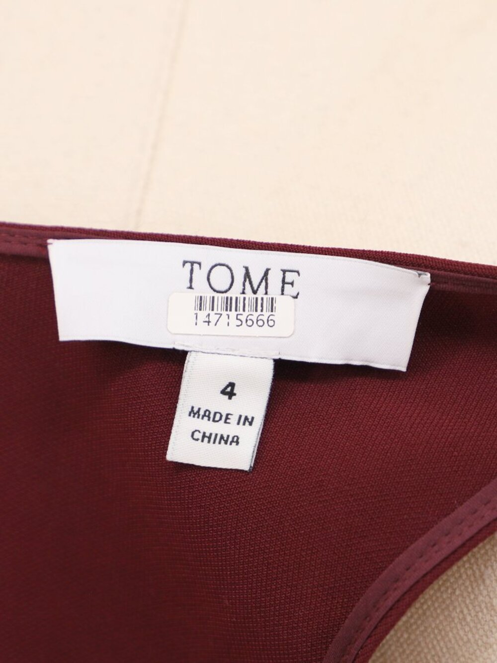 Tome Collective Two-Tone Asymmetrical Crepe Slip Dress Size 4 - Picture 7 of 8